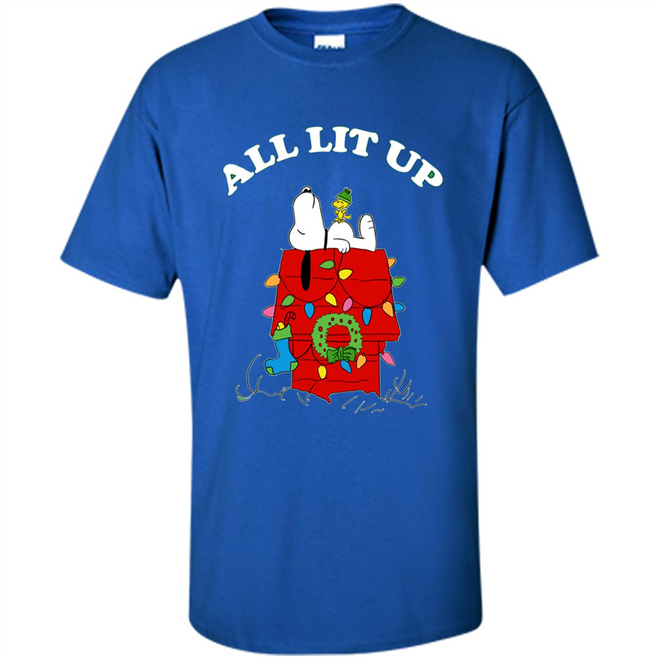 Peanuts By Schulz Snoopy Young Men_s Christmas - Shirt