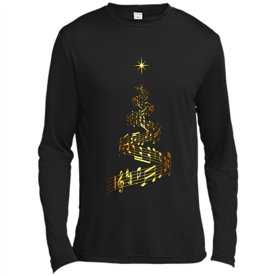 Music Note Christmas Tree Xmas Music Lover Mug PINGPONG - Canvas Long Sleeve T-Shirt