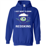I Just Want To Drink Hot Chocolate & Watch Washington Redskins Ugly Christmas Sweater PINGPONG
