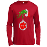 Amazing tee Clemson Tigers Glitter Grinch Monogram Ornament Christmas Gift - Canvas Long Sleeve T-Shirt