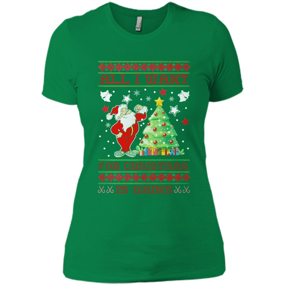 All I Want For Christmas Is Gains Christmas Tree Santa Claus