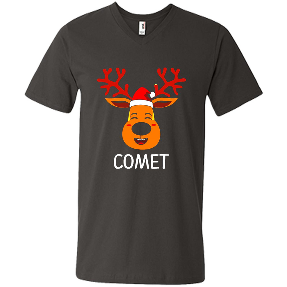 Comet Santa Claus Funny Xmas Holiday T-Shirt - Men's V-Neck