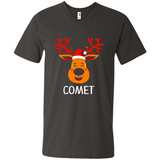 Comet Santa Claus Funny Xmas Holiday T-Shirt - Men's V-Neck
