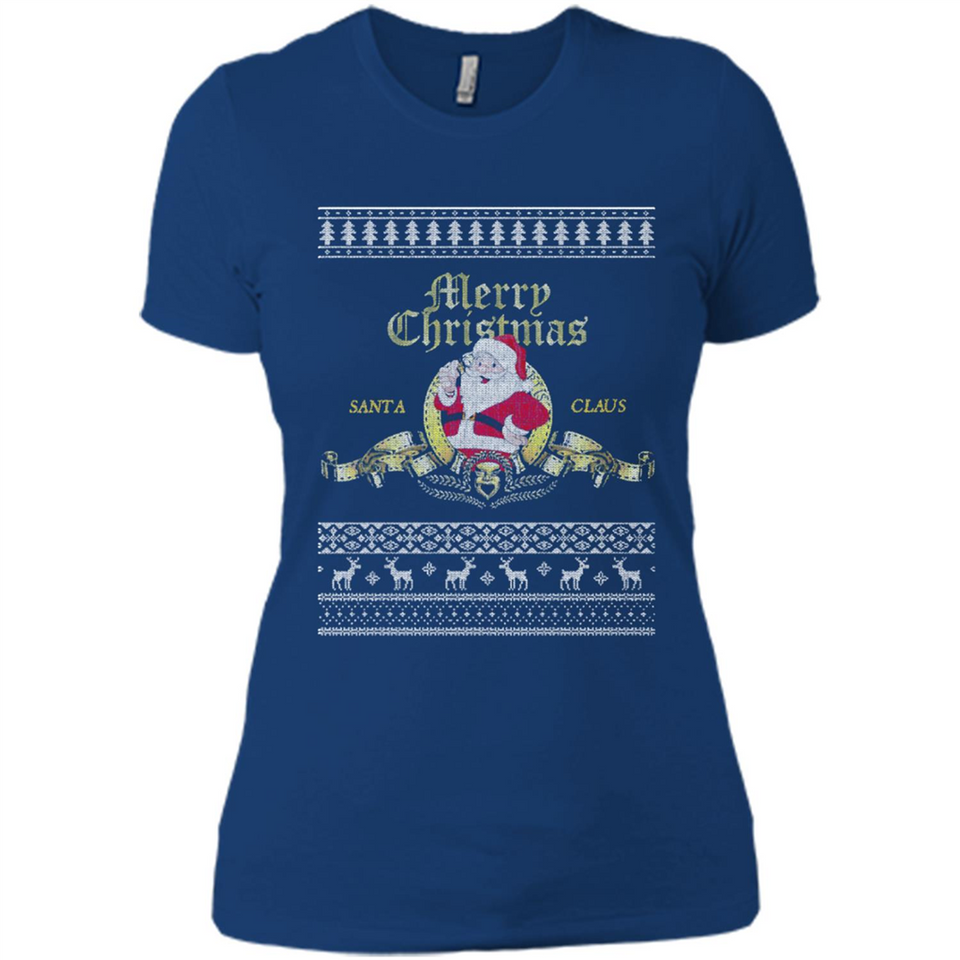 Christmas Santa Goldwyn Mayer Logo - Ladies' Boyfriend T-Shirt