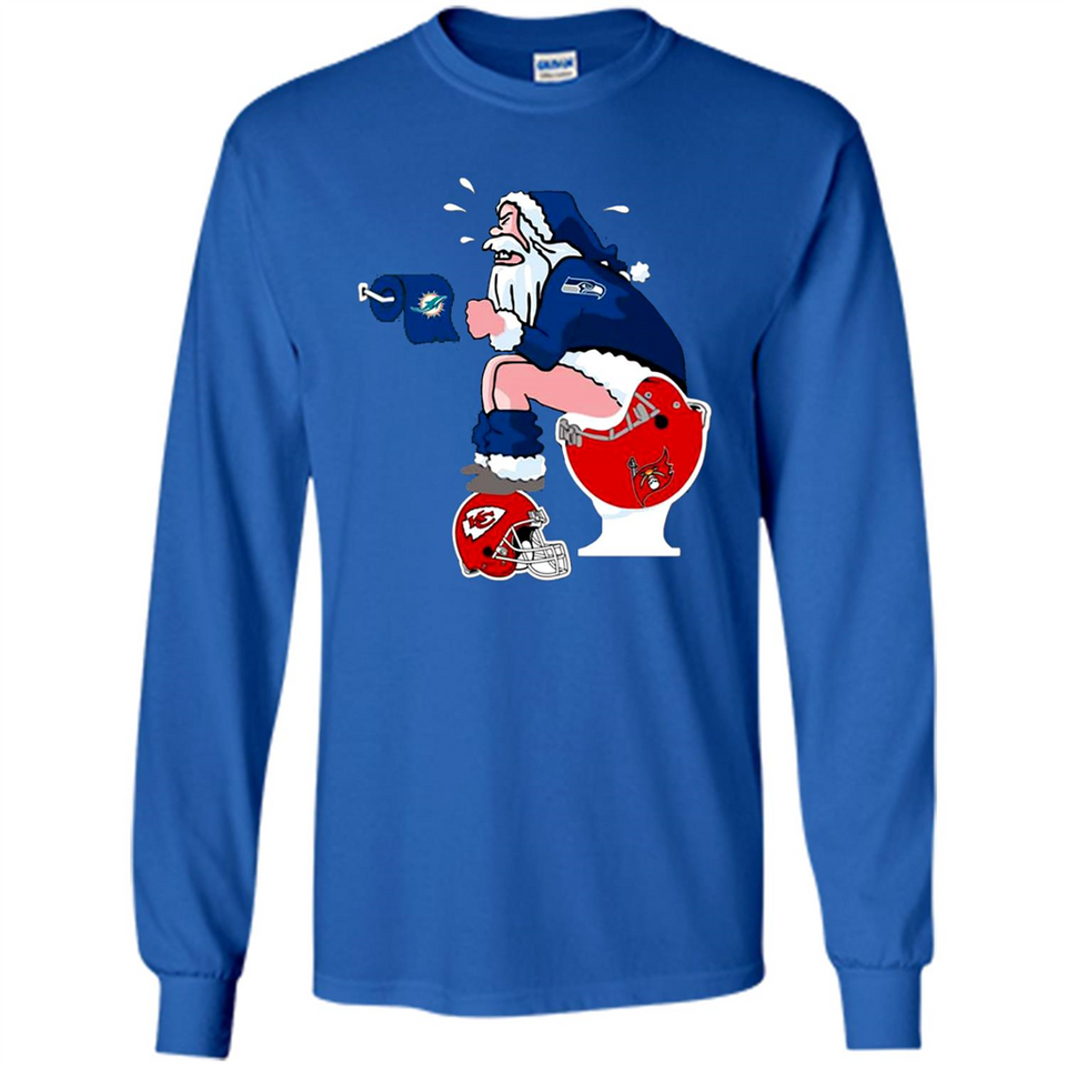Seattle Seahawks Santa Claus Toilet