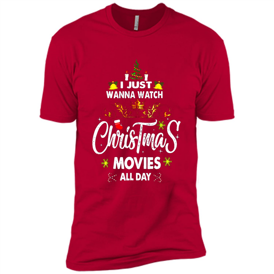 Funny Christmas Movie Shirt, Christmas Movies - Premium Short Sleeve T-Shirt