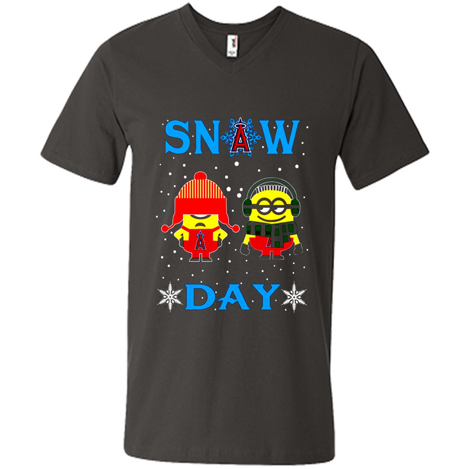 Snow Day Shirt For Los Angeles Angels Vs Minion Fans pingpong