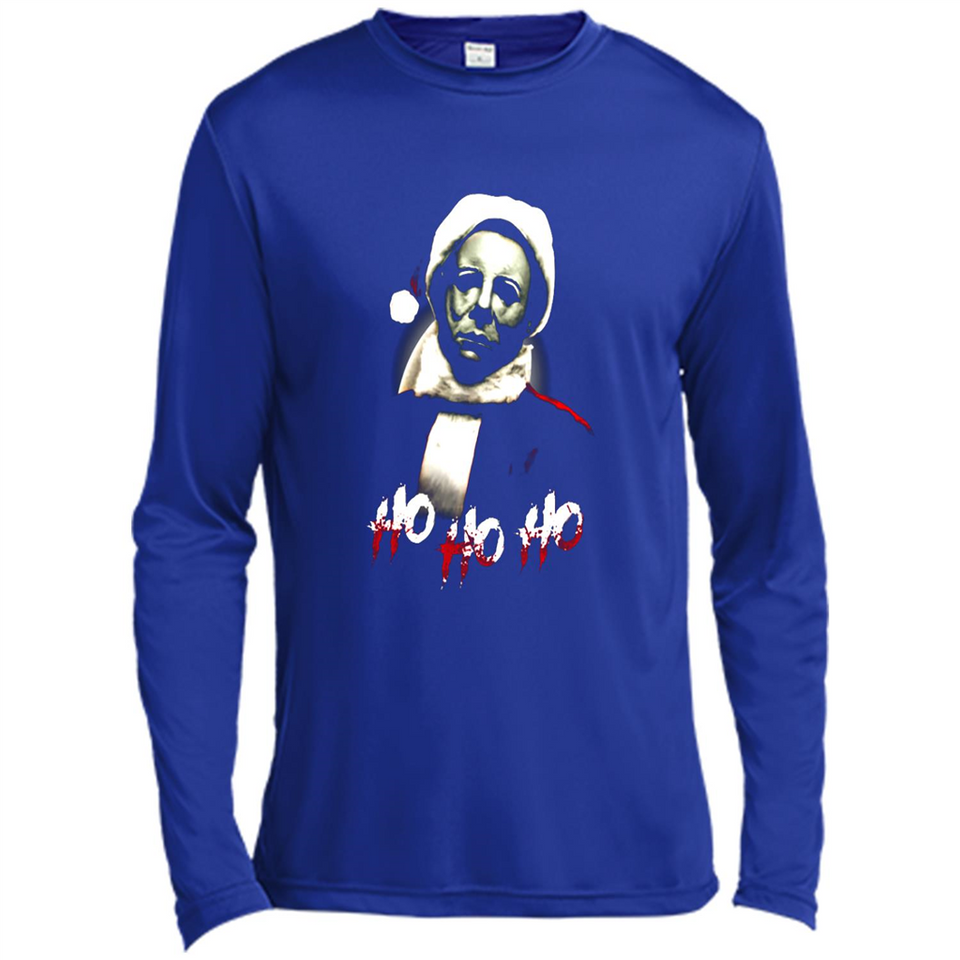 Santa Michael Myers Ho Ho Ho Merry Christmas Sweatshirt - Canvas Long Sleeve T-Shirt