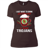 I Just Want To Drink Hot Chocolate & Watch USC Trojans Ugly Christmas Sweater PINGPONG