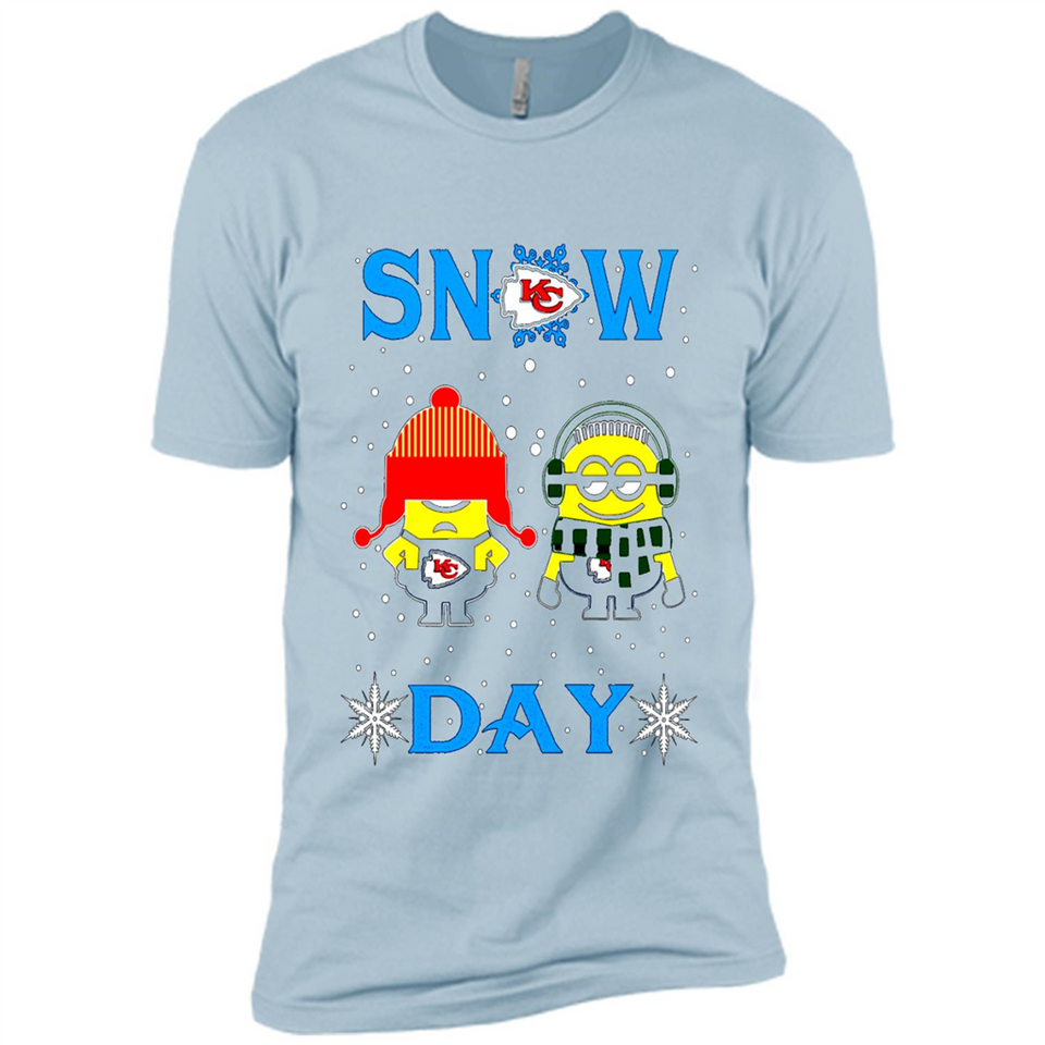 Snow Day Shirt For Kansas City Chiefs Vs Minion Fans Cotton pingpong