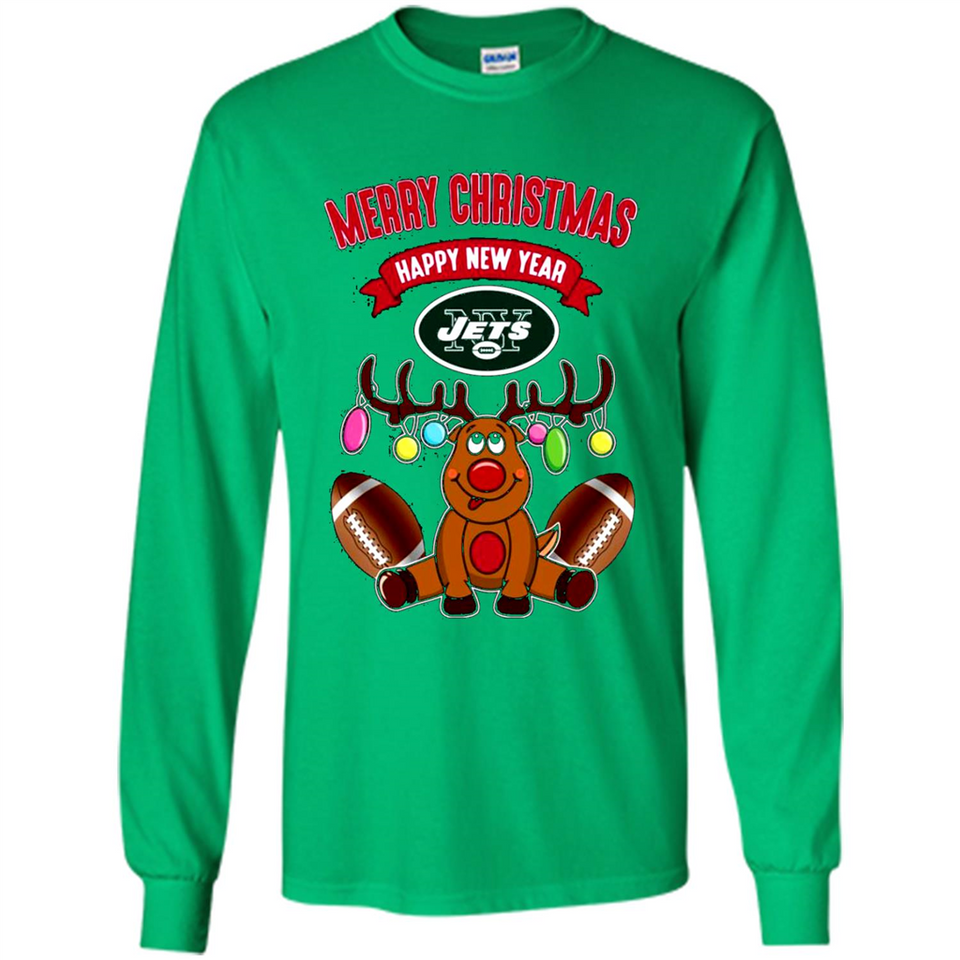 New York Jets NFL Reindeer Funny Merry Christmas And Happy New Year