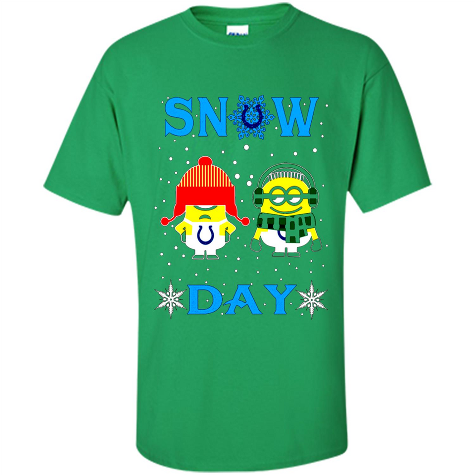 Snow Day Shirt For Indianapolis Colts Vs Minion Fans pingpong