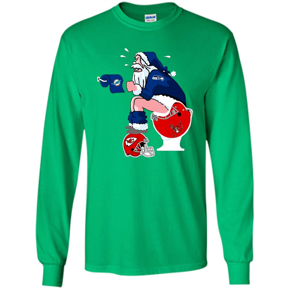 Seattle Seahawks Santa Claus Toilet