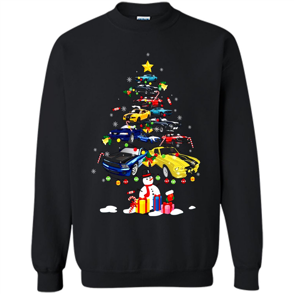 Mustang Tree Christmas Sweatshirt PINGPONG