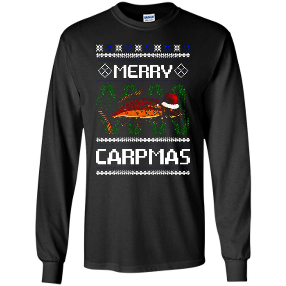 Santa Claus Carpmas Merry Carpmas Christmas Sweater PINGPONG - Long Sleeve T-Shirt