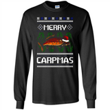 Santa Claus Carpmas Merry Carpmas Christmas Sweater PINGPONG - Long Sleeve T-Shirt