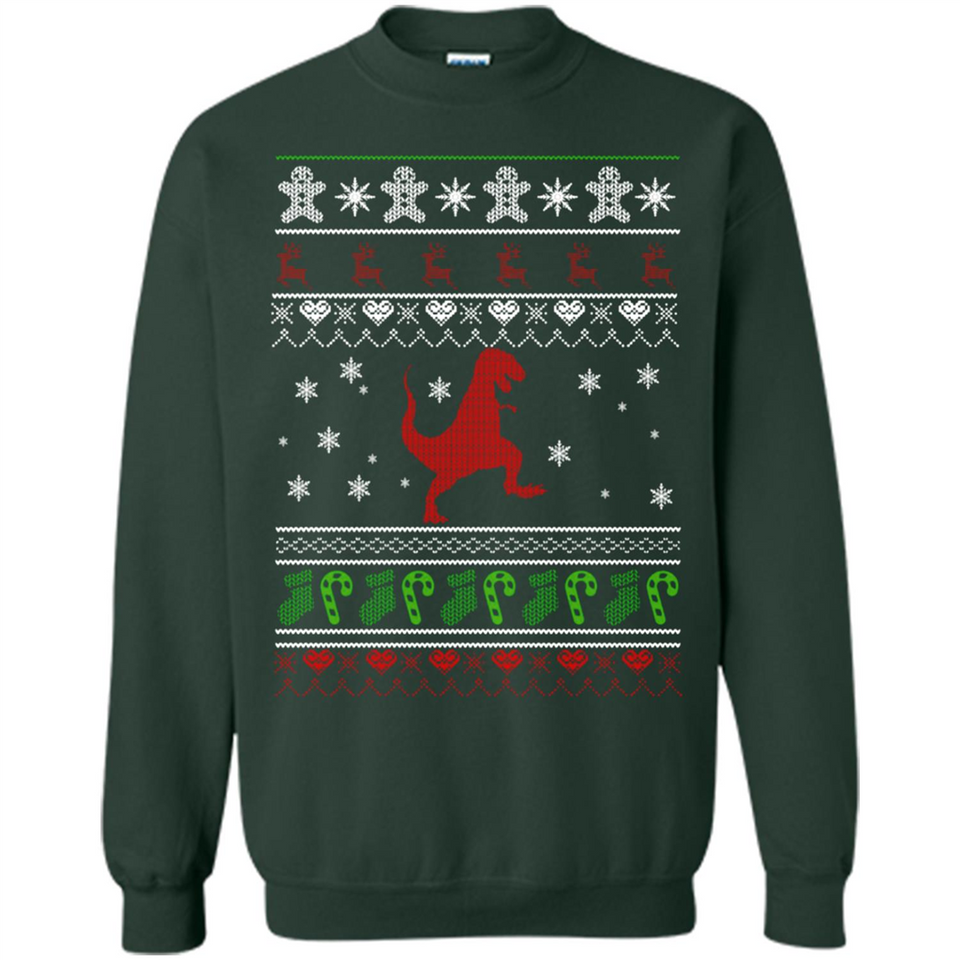 Dinosaur and Santa Ugly Christmas Sweater - Sweatshirt