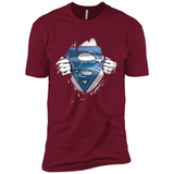 Detroit Lions And Superman Fans - Premium Short Sleeve T-Shirt