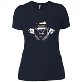 Buffalo Sabres And Superman Fans - Ladies' Boyfriend T-Shirt