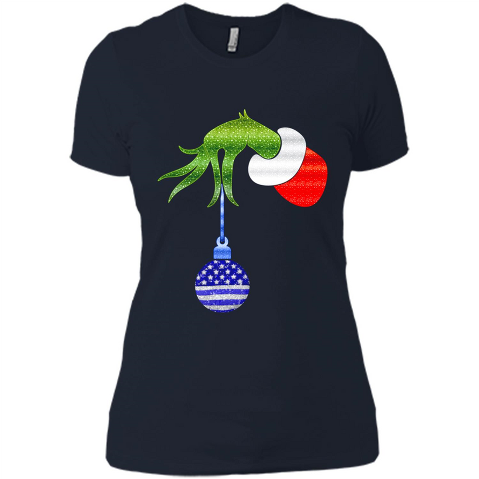 Grinch Holding American Flag ornament Christmas