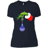 Grinch Holding American Flag ornament Christmas