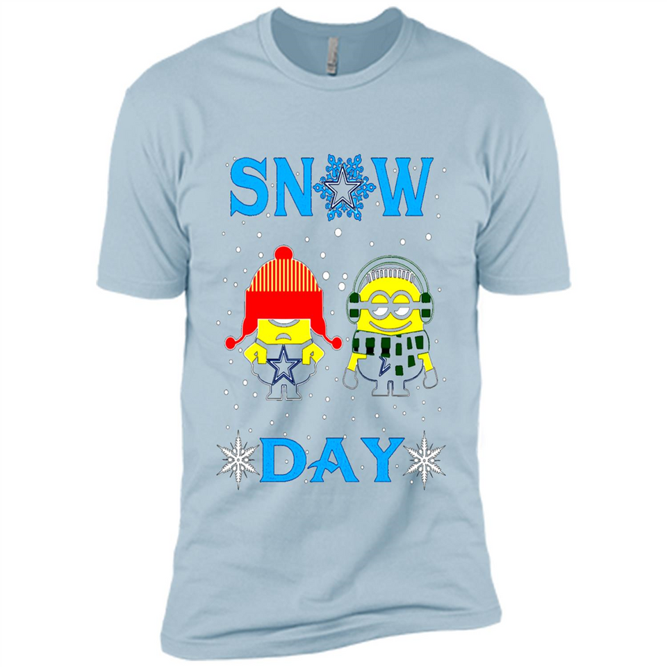 Snow Day Shirt For Dallas Cowboys Vs Minion Fans pingpong