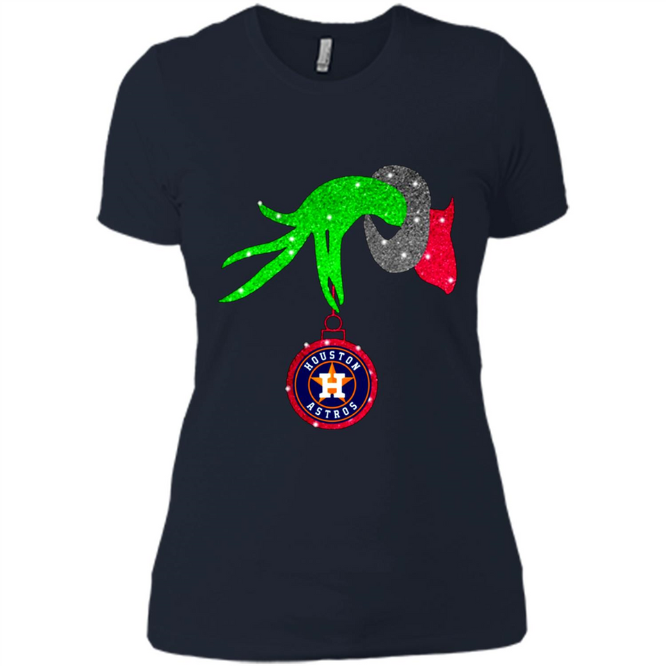 GRINCH HAND HOLDING HOUSTON ASTROS GLITTER CHRISTMAS PINGPONG