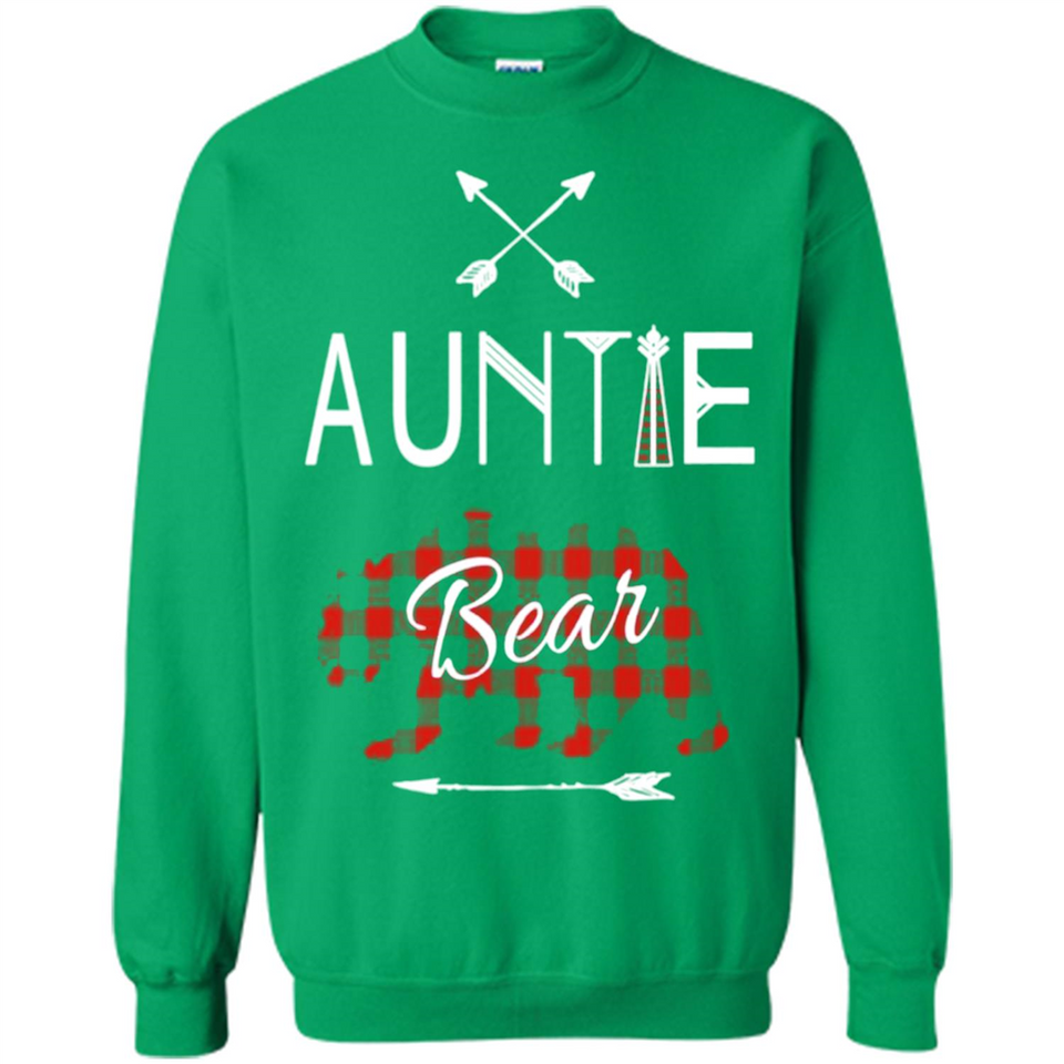 Aunt Shirt Buffalo Plaid Family Camp Bear Tee - Sweatshirt