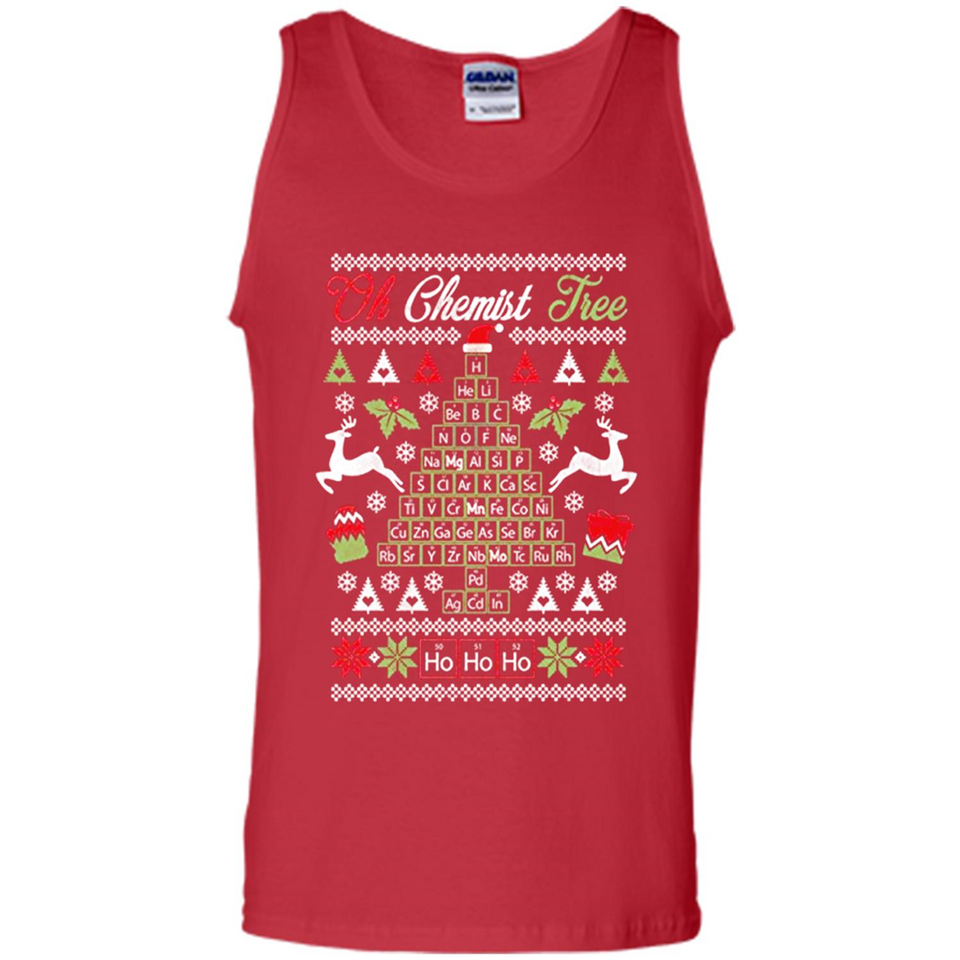 Chemist Tree Shirt Oh Chemistry Tree Ugly Christmas - Tank Top