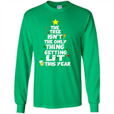 Funny Christmas Tree Drinking Sweatshirt Adult Boozy Festive - Long Sleeve T-Shirt