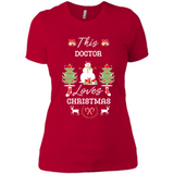 This Doctor Loves Christmas Tree Shirt with Snowman
