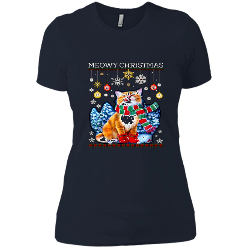 Meowy Christmas Ugly Funny Cats Lover PINGPONG