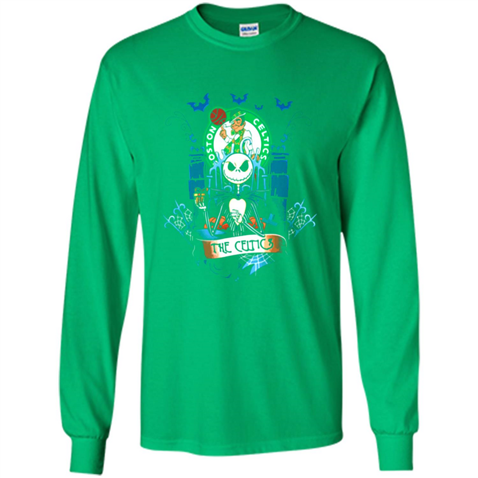 Boston Celtics Halloween The Nightmare Before Christmas - Long Sleeve T-Shirt