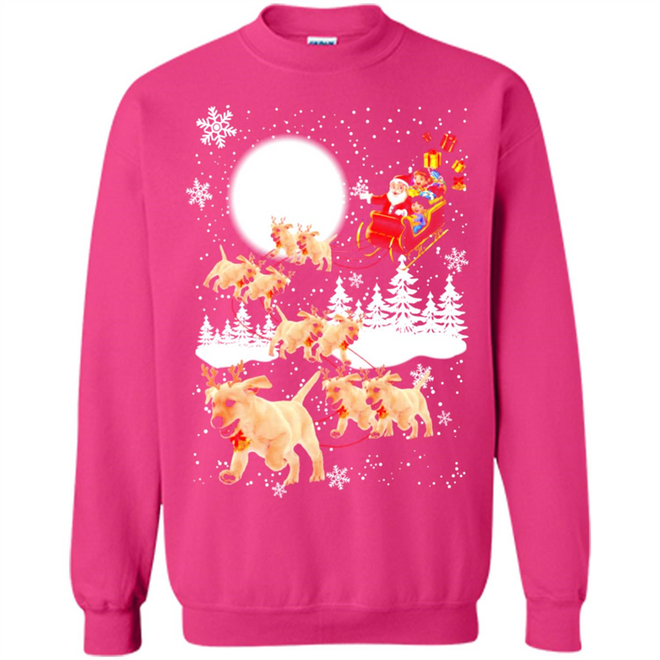 Christmas Santa Golden Retriever Sleigh For Labrador Retriever