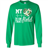 Washington Redskins Football My Heart is on that Field - Long Sleeve T-Shirt