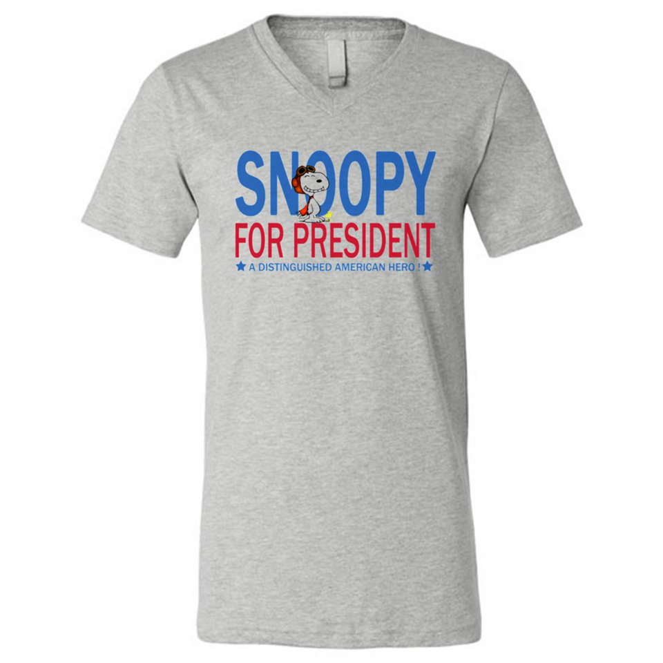 Snoopy for President - Canvas Unisex V-Neck