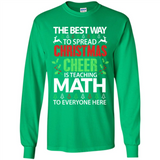 Math Teacher Christmas Shirt Christmas Cheer - Long Sleeve T-Shirt