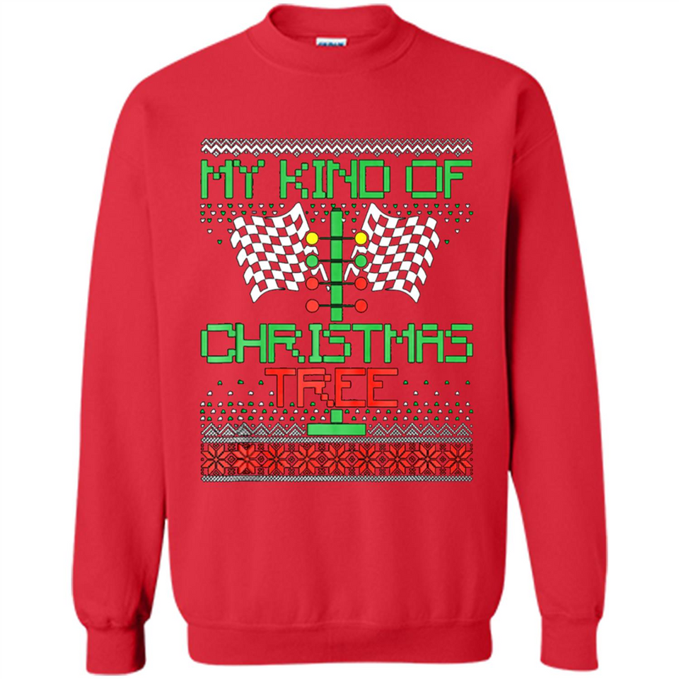 Funny Drag Racing Ugly Christmas Holiday Tree PING PONG