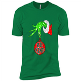 Christma Season With Green Grinch Hand Be Kind - Premium Short Sleeve T-Shirt