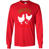 Christmas Chicken Shirt Santa Hens Lover Funny Farmer Gift - Long Sleeve T-Shirt