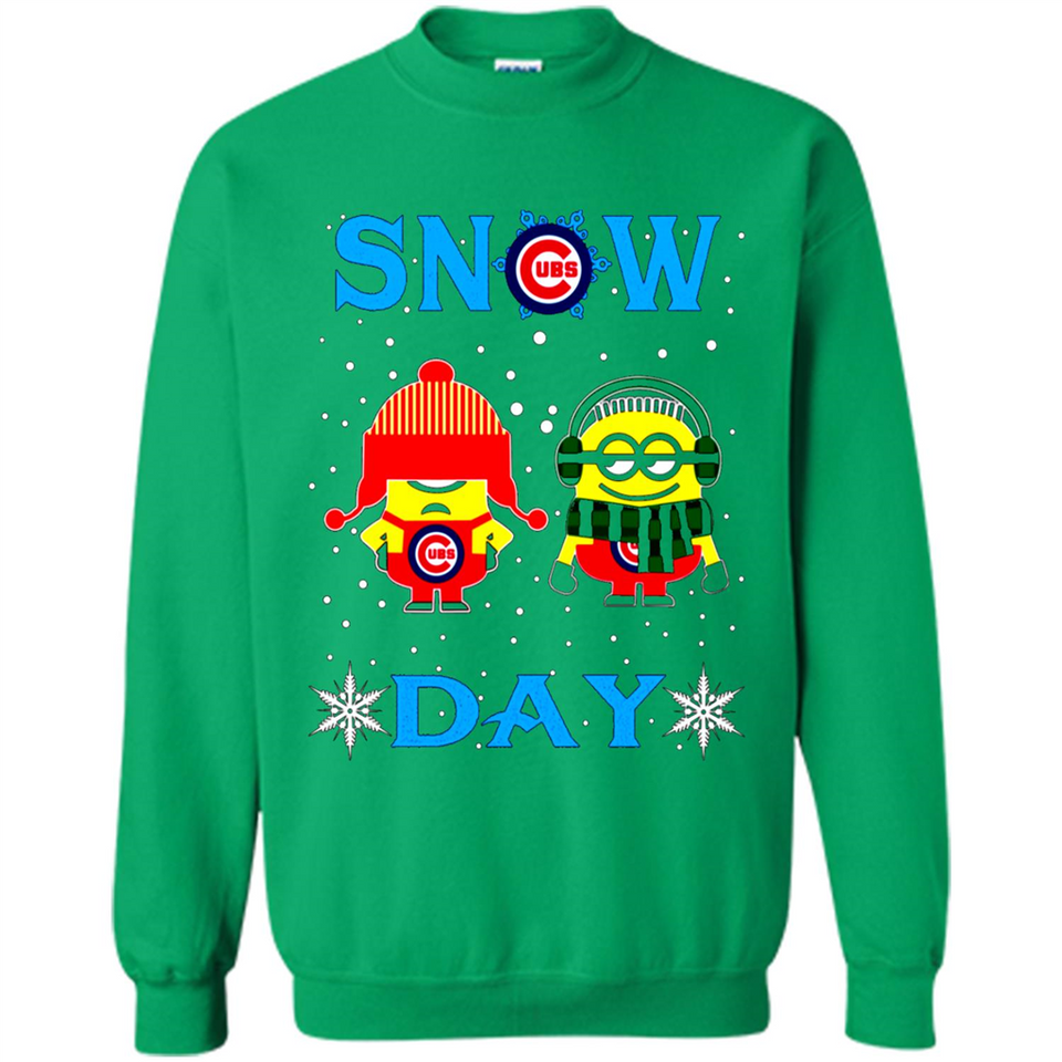 Snow Day Shirt For Chicago Cubs Vs Minion Fans pingpong