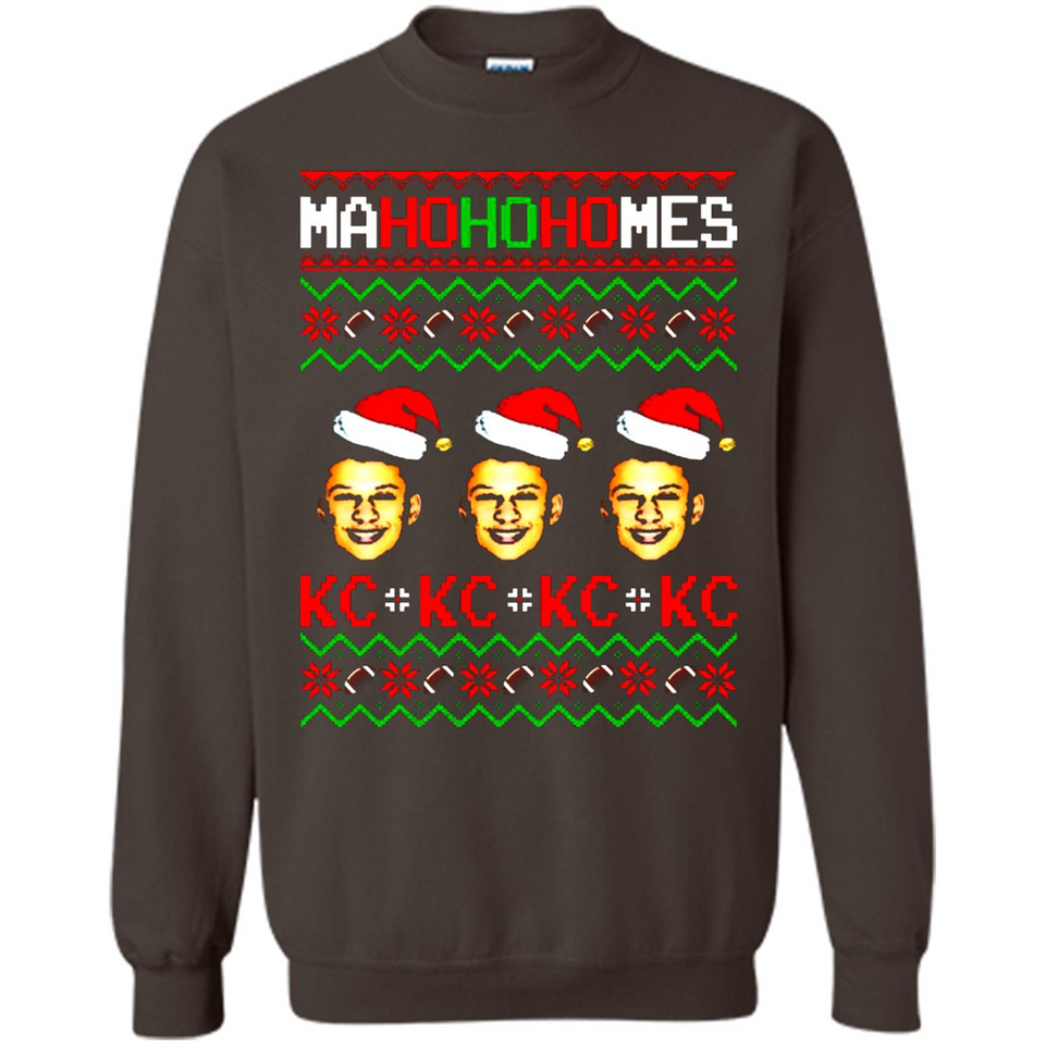 Patrick Mahomes Ma Ho Ho Homes Christmas sweatshirt PINGPONG - Sweatshirt
