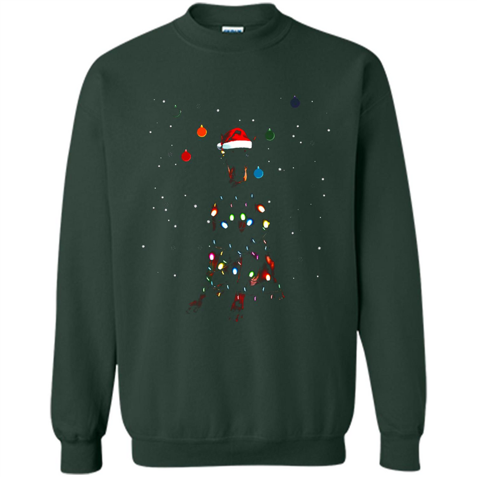 Doberman Santa Lights Christmas Dog Xmas Sweatshirt - Sweatshirt