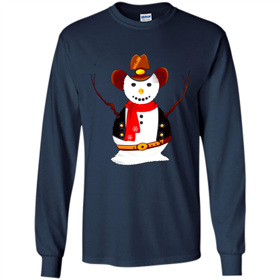 Snowman Cowboy Merry Christmas Xmas