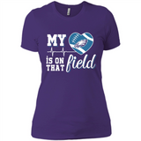 Philadelphia Eagles Football My Heart is on that Field - Ladies' Boyfriend T-Shirt