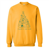 Merry Catmas Funny Cat Christmas Tree Sweatshirt - Sweatshirt