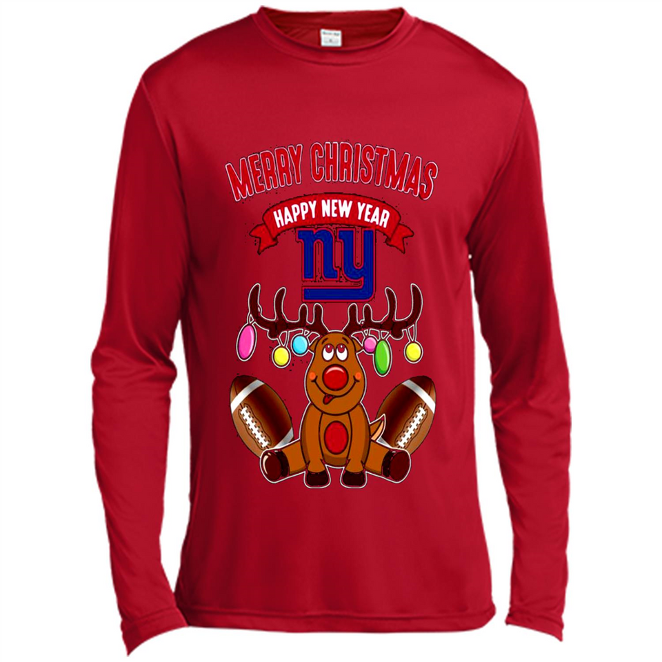 New York Giants NFL Reindeer Funny Merry Christmas And Happy New Year