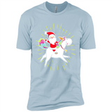 Unicorn And Santa Christmas - Premium Short Sleeve T-Shirt