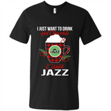 I Just Want To Drink Hot Chocolate & Watch Utah Jazz Ugly Christmas Sweater PINGPONG