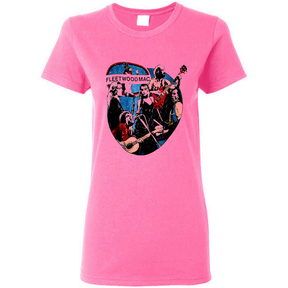Dancing Funny Guitar Vintage Metal Rock Band Shirt PINGPONG - Ladies Short-Sleeve